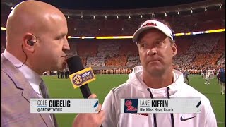 Lane Kiffin hilarious pregame interview in return to Tennessee