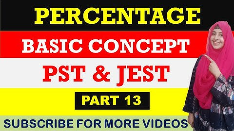PST JEST Test preparartion || How to solve Percentage Questions ||Maths Academy By Farina Memon