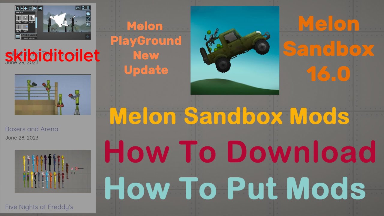 Hello this the picture for melon playground Mods and upgraded titan speaker  man it have 4 blasters : r/MELONVERS
