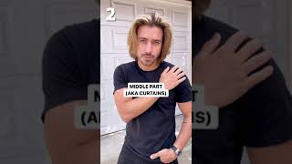 4 Long Hairstyles for Men | How to Style Long Hair | Alex Costa #Shorts
