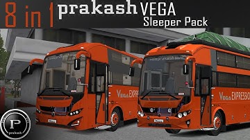 Prakash BS6 Sleeper pack 13.5mtr & 12mtr Mod for the first time in BUSSID