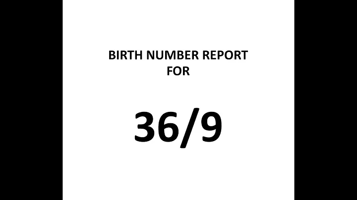 Birth Number Report 36/9