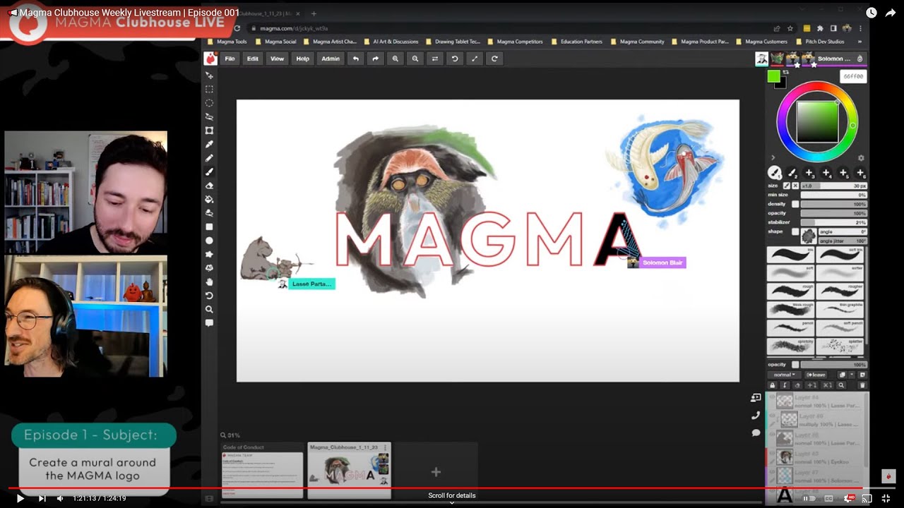 📢Magma Themed I Drawing Hangout Magma Clubhouse Episode 001 YouTube