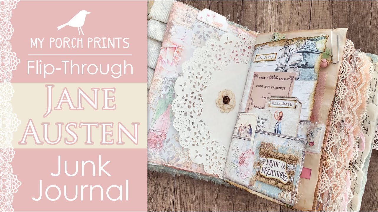 Jane Austen Gift Set / Jane Austen Junk Journal / Vintage Jane