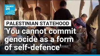 Gaza: 'How can you talk of recognition when there's a genocide being committed against 2.3m people?'