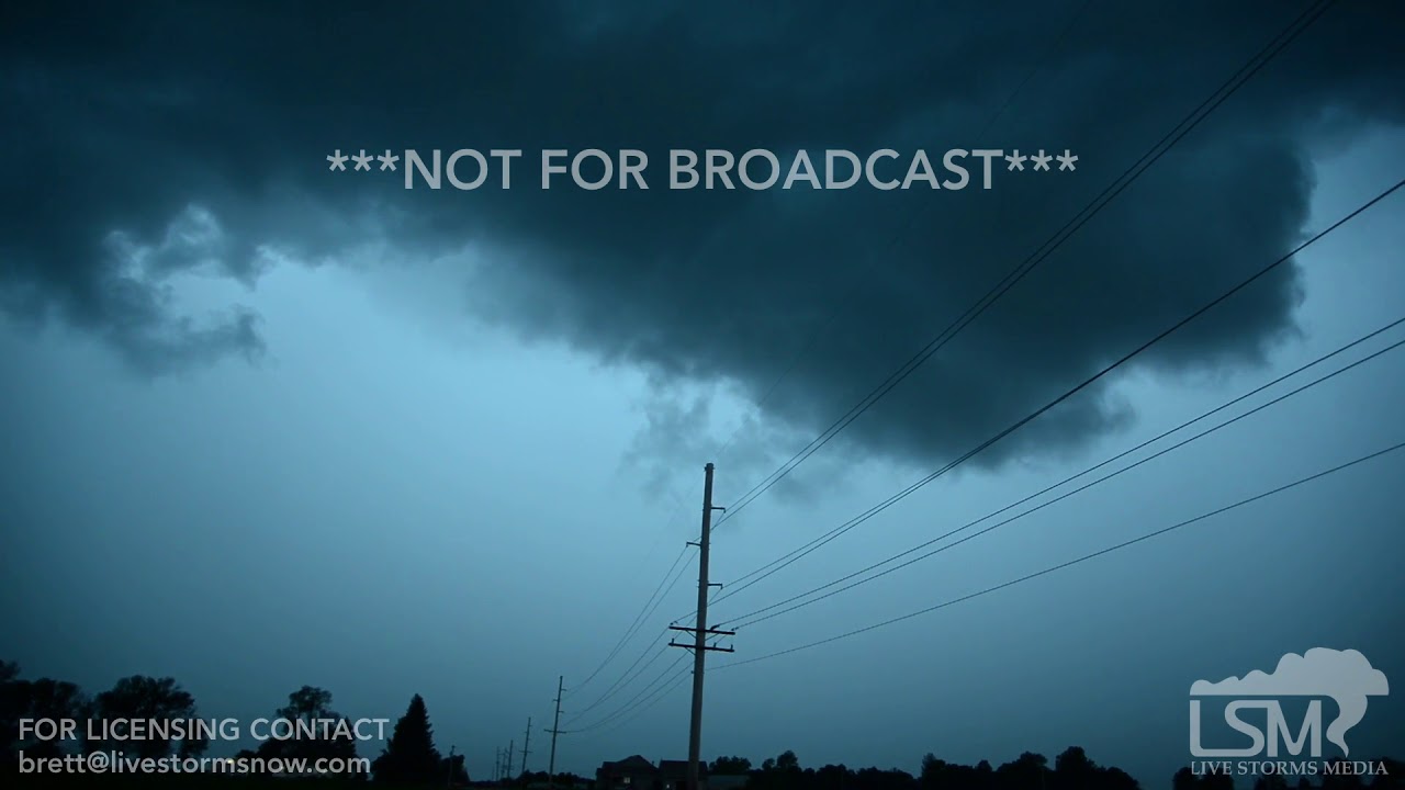 06-28-2018 Bushnell, IL - Intense squall line timelapse, corn blowing over, high winds