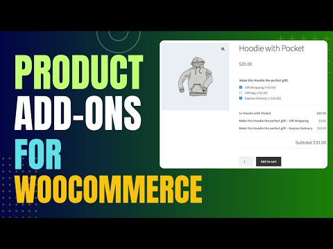 Product Add-Ons for WooCommerce plugin Tutorial | Custom product options