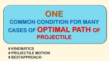BEST APPROACH FOR PROJECTILE PATH OPTIMISATION PROBLEMS | JEE ADVANCED | PHYSICS | KINEMATICS