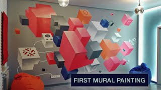 Роспись Стен в Офисе | Painting a Wall MURAL in Office