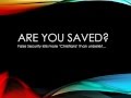 Are you saved?