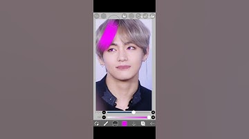 💜💜BTS Taehyung 💜purple Smudge edit in IBISpaintX