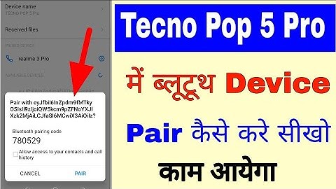 Tecno Pop 5 pro me bluetooth ka pair kaise banaye।how to pair bluetooth device in tecno pop 5 pro