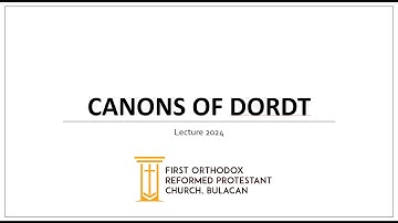 CANONS OF DORDT HEAD 1 ERROR & REJECTION # 2