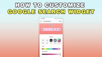 How To Customize Google Search Widget - Android 2025