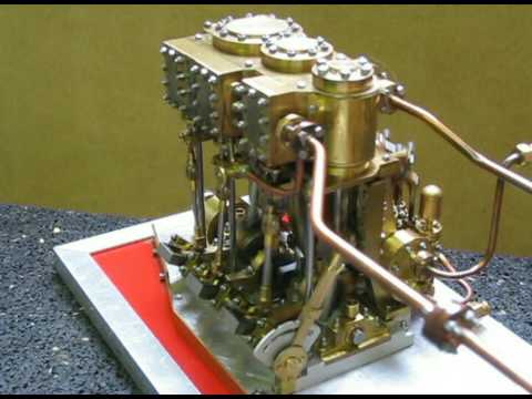 Model steam engine for tug Maarten - YouTube