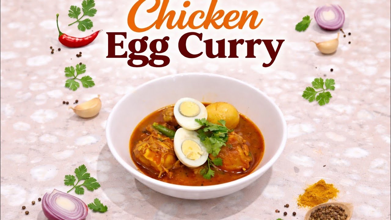 ढाबा स्टाइल चिकन एग करी रेसिपी // Dhaba style chicken egg curry recipe 