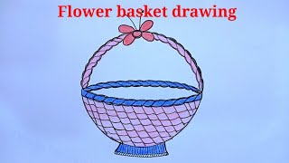 Flower basket drawing/Jhankar Art
