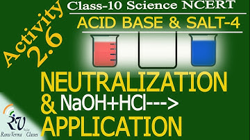 Activity 2.6 Class 10th Science NCERT solution Chapter 2 Acids Bases & Salts Neutralization reaction