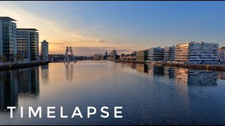 Time Lapse Sunset Nightfall Over Berlin City Travel Germany Berlin Clips