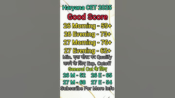 Haryana CET Expected Cutoff #hssc #cet #cutoff #expectedcutoff #haryanacet #cetcutoff #cetexam #hgk