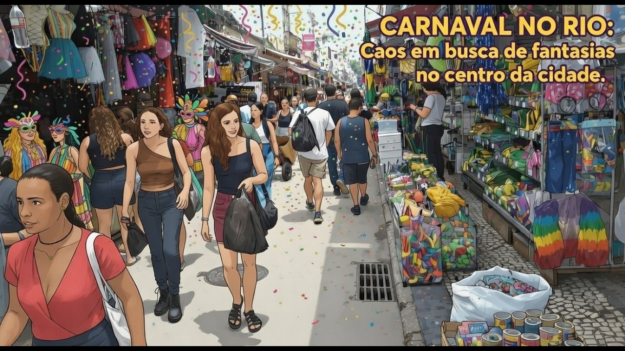 Centro do Rio em Chamas pro Carnaval! | 30 Min nas Ruas Lotadas Comprando Fantasia 2026
