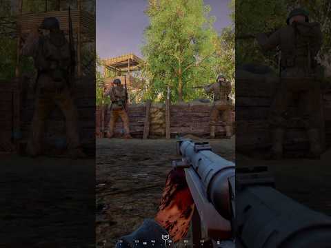 German Soldier Ambushes Americans with Satchel Charge #hellletloose #shorts #war #xbox #ww2