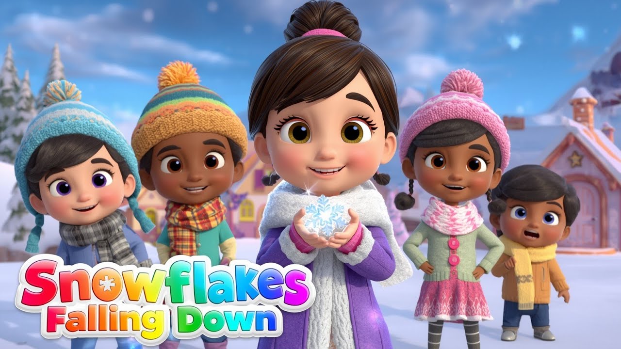 Snowflakes ️ Falling Down | Kids rhymes & Song - YouTube