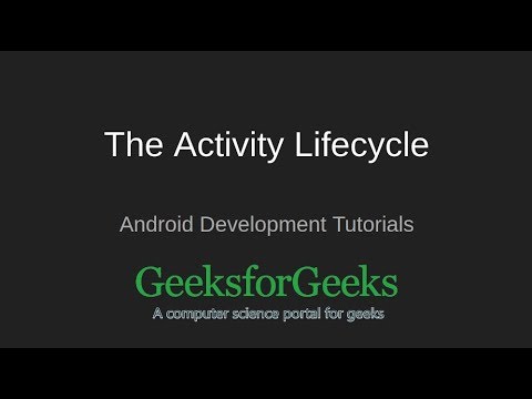 Android Development Tutorial | The Activity Lifecycle | GeeksforGeeks