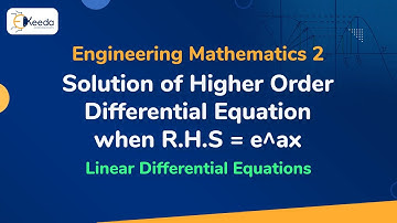 Solution of Higher Order Differential Equation when R.H.S = e^ax
