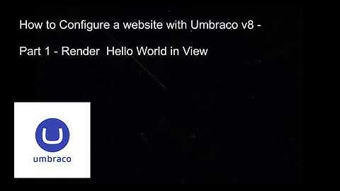Build a website with Umbraco v8 Part 1 - Hello World..
