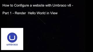 Build a website with Umbraco v8 Part 1 - Hello World..