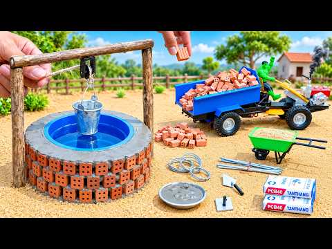 DIY Mini Truck Builds a Working Brick Water Well | Science Project