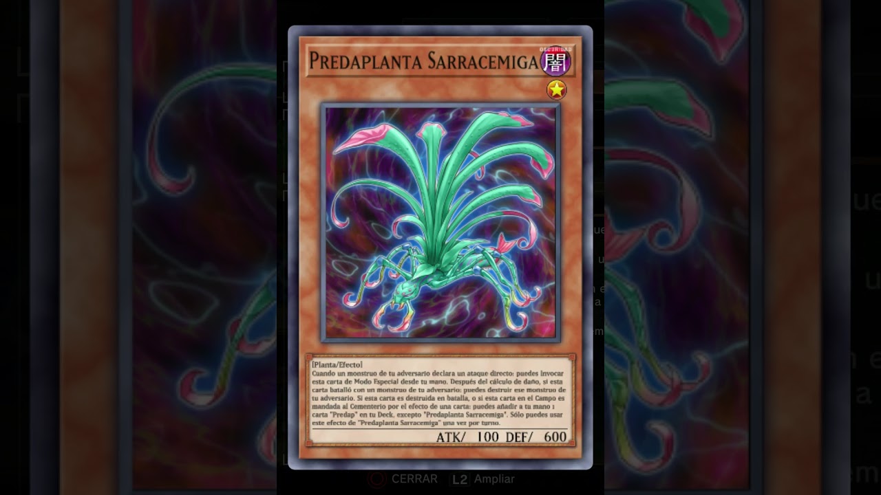 Yugioh Predaplanta Sarracemiga Carta Tipo Oscuridad