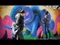 Shocking PUBLIC reaction - CRAZY Mural Painting!