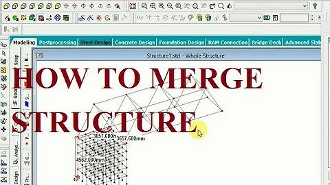 #How to merge structure #wizard member with the help of #staad pro features#Staad Pro Tutorial-20#
