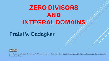 Lecture 5 - Zero divisors and Integral domains