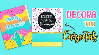 DIY: DECORA tus CARPETAS de tareas  Carpeta de Experiencias  Me comí una R