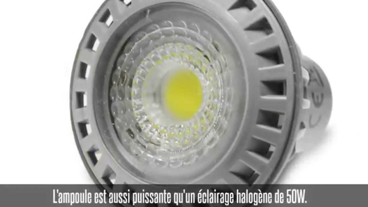 Kit encastrable orientable blanc avec sa douille GU10 + ampoule led 6w GU10