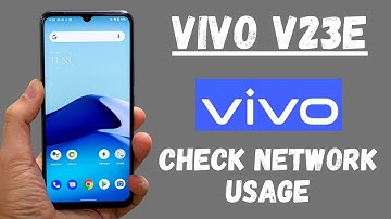 Vivo v23e - WiFi / Data Usage | Check Network usage in vivo v23e pro