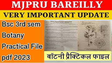 Mjpru Bsc 3rd sem Botany Practical File | How to make Practical file | Practical file pdf