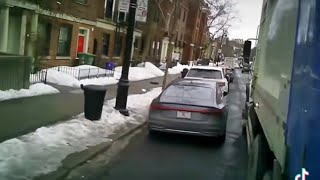 Downtown Montreal Trash Collection Odyssey: A Day in the Life of a Vigilant POV Garbage Collector