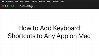 How to Add a Keyboard Shortcut on a Mac by Kyler's Studio 60 views 1 year ago 1 minute, 33 seconds