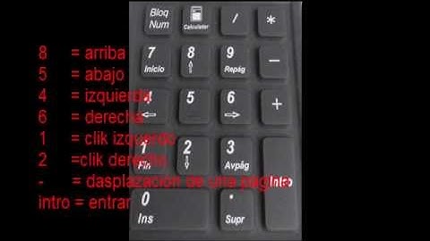 como manejar el cursor de mouse con el teclado numerico (mousenaber)