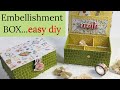 MAKE THIS EASY Embellishment Box!!  PERFECT AS HAPPY MAIL😀 VIDEO CONTAINS A VERY PERSONAL SUPRISE!