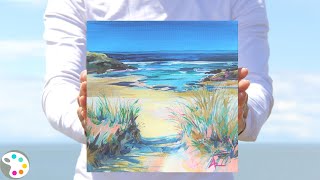 Beach Painting / Acrylic Painting / Step-by-Step Tutorial