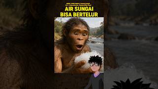 AIRNYA BERTELUR?? 🐒 #ytshorts #shortvideo #fyp #manusiapurba #lucu #edukasi #faktaunik