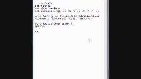 Backup Batch Program