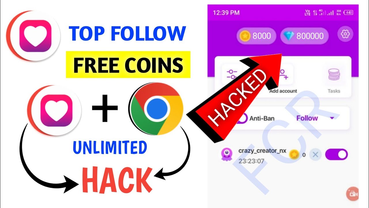 top follow app free coins hack top follow app unlimited coins hack top follow app free
