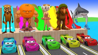 Long Slide Game With Cow Elephant Gorilla Hippopotamus Tiger 3d Animal Game Funny 3d Animals