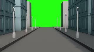 Green screen,The camera is moving on the road.FREE TO USE.